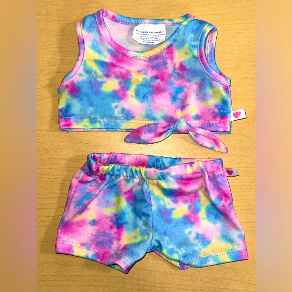 Build a bear Tie Dye Outfit-Tank & Shorts